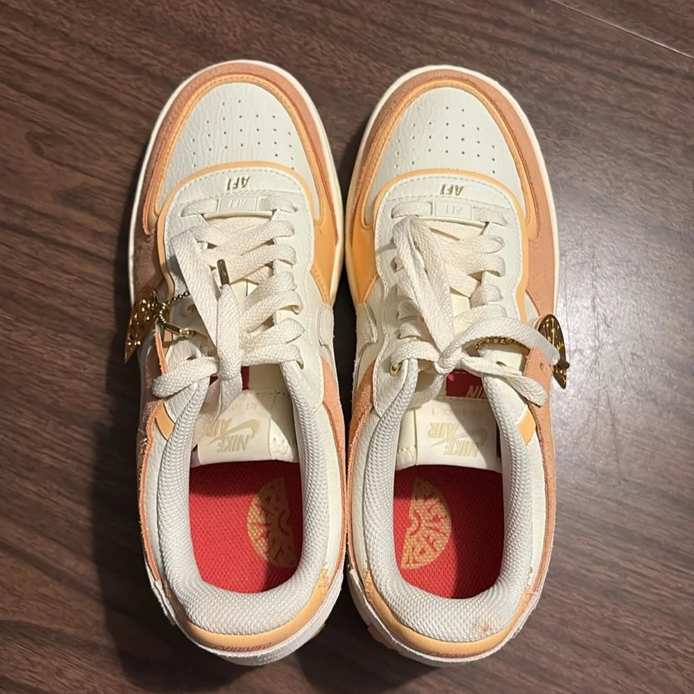 Nike Air Force Shadow Sisterhood Size 9 Cashmere Orange Chalk Shoes